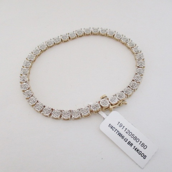 EEFFY Tennis Bracelet Gold Over Sterling Silver - Picture 3 of 7